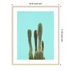 Amanti Art Turquoise Cactus by Lola Peacock Wood Framed Wall Art Print - 3 of 4