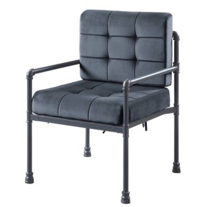 GlasFlength Accent Chairs Cushion Back Accent Chair Plush Soft Padded Back Creates Cozy Sitting Experience for Living Room, Gray, 45"*35"*12" - 1 of 4