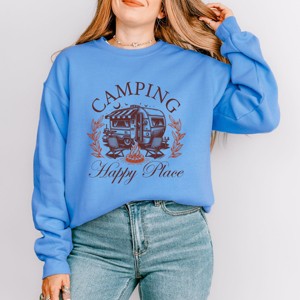 Simply Sage Market Camping Happy Place Sweatshirt - 1 of 4