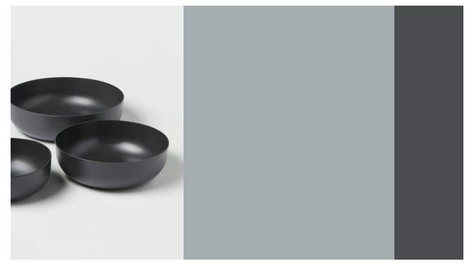 3pc Plastic Nesting Serving Bowls Gray - Made By Design&#8482;, 2 of 5, play video