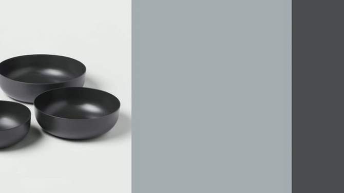3pc Plastic Nesting Serving Bowls Gray - Made By Design&#8482;, 2 of 5, play video