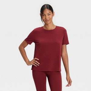 Women's Crewneck Leggings Friendly Short Sleeve T-Shirt - All In Motion™ - 1 of 4
