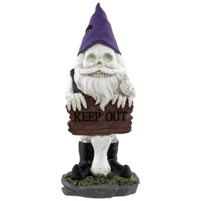 Northlight 11.75" Gnome Skeleton "Keep Out" Halloween Decoration