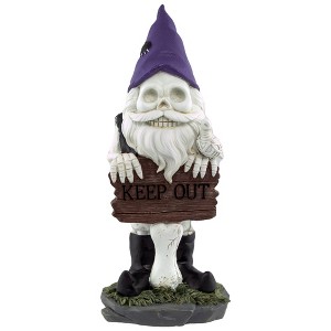 Northlight 11.75" Gnome Skeleton "Keep Out" Halloween Decoration - 1 of 4