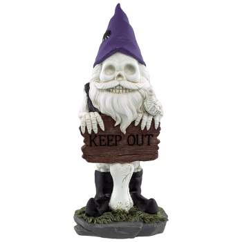 Northlight 11.75" Gnome Skeleton "Keep Out" Halloween Decoration