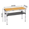 Syemin Folding Tables Outdoor Folding Camping Table, 2ft Portable Pinic Table with 3 Height, Lightweight Patio Side Table, Brown, 35.63"*15.83"*23.63" - 4 of 4