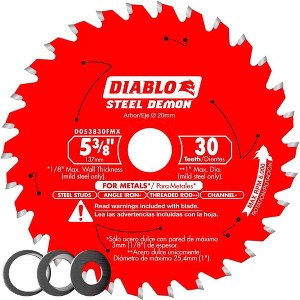 Diablo D053830FMX 5-3/8" x 30-Teeth Steel Demon™ Carbide Saw Blade for Medium Metal - 1 of 3