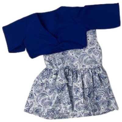 Doll Clothes Superstore Handmade Blue Paisley Dress With Jacket Fits Our Generation American Girl And My Life Dolls
