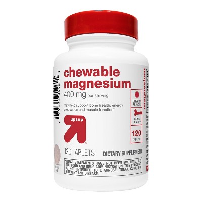 Chewable Magnesium Dietary Supplement Tablets - Cherry - 120ct - up & up™