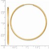 Black Bow Jewelry 1.5mm x 42mm 14k Yellow Gold Polished Round Endless Hoop Earrings - 4 of 4
