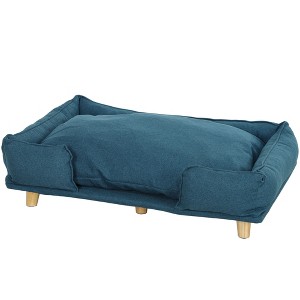 Raised Dog Couch with Comfortable Cushion, Pine Wood Legs, Foot Pads for Large-Sized Dogs Indoor Use - 1 of 4