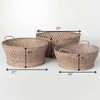 Sullivans Nesting Woven Reed Basket Set of 3, 10.5"H, 10"H & 8"H Gray - 4 of 4