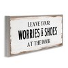 Stupell Industries Worries & Shoes At Door Phrase, 24" x 10" - 3 of 4