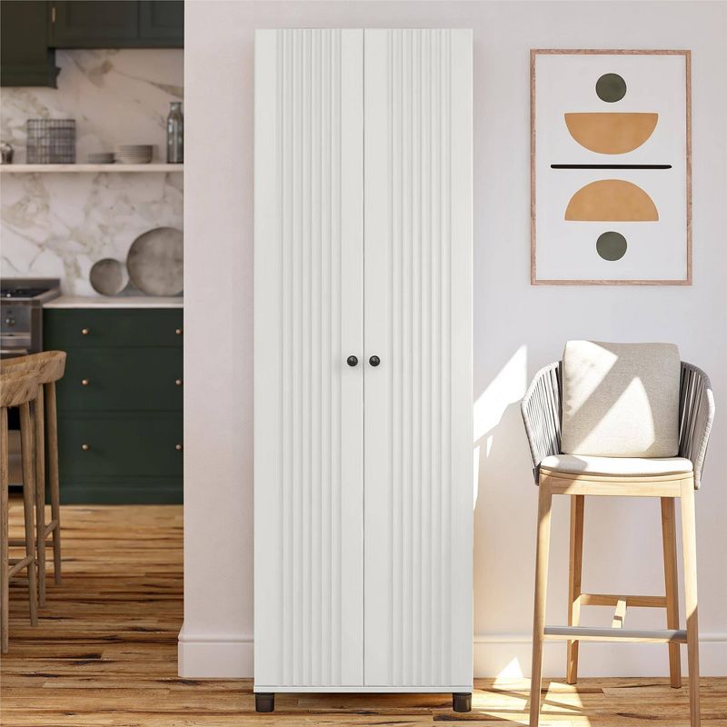 2 Door Boost Fluted Storage Cabinet White - Room & Joy, 3 of 12