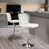 FURNIinspire Counter And Bar Stools Counter Height Barstools, Square Seat Cushion Barstool With Back, Swivel Barstool, White, 17.3"*14.4"*44" - 2 of 4