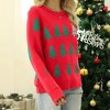 Coolmee Women's Ugly Christmas Sweaters Soft Acrylic Blend Cute Fuzzy Funny Wintertime Holiday Parties Knitted Pullover Sweaters - 2 of 4