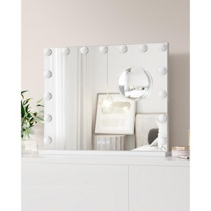 LED Vanity Mirror with Touch Control - 3 Lighting Modes, Round/Square Makeup Mirror, Plug-in/Battery - 1 of 4