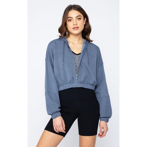 Cropped zip discount up hoodie target