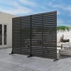 PexFix 72 in. x 47 in. Outdoor Privacy Rectangle Screen Galvanized Steel Panel Divider in Black - 2 of 4