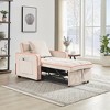 VASIP Velvet Foldable Sofa Bed - 3-Size Adjustable Pull-Out Sleeper with USB Port, Swivel Phone Stand - Modern Convertible Gray Sofa - 3 of 4