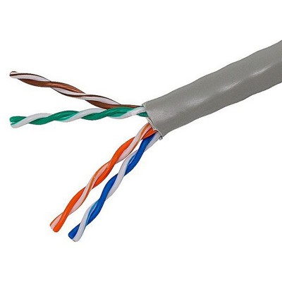 Monoprice Cat5e Ethernet Bulk Cable - 1000 Feet - Gray | Network Internet Cord - Stranded, 350Mhz, UTP, CM, Pure Bare Copper Wire, 24AWG 