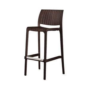 Lagoon Rue Resin Stackable Outdoor Bar Stool - 1 of 3