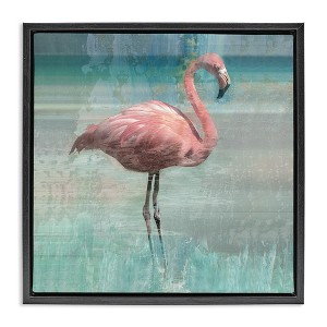 Stupell Industries Layered Flamingo Bird Portrait, 18" x 18" - 1 of 4