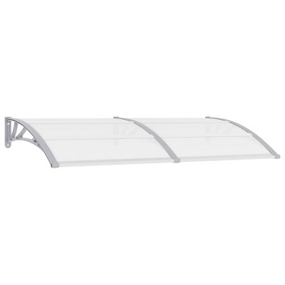 vidaXL Door Canopy Gray 78.7"x39.4" PC
