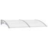 Door Canopy Black brackets, clear sheets Polycarbonate, ABS, Aluminum vidaXL - 2 of 4