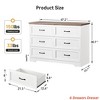 5/6 Drawers Dresser for Bedroom,Chest of Drawers with Wide Metal Handle,Farmhouse Modern Wooden Tall Dresser,Natural Texture,Storage Organizer Dresser - 2 of 4