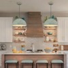 LLHZSY Industrial Modern Indian Gray Dome Pendant Light Kitchen Island - White - W15.75" - 4 of 4