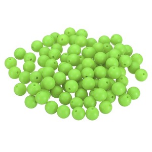 Unique Bargains Smooth Bulk  Silicone Beads for Keychain Jewelry Making 100 Pcs - 1 of 4