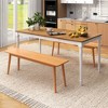 Tangkula Extendable Dining Table Folding Kitchen Table for 4-8 People w/ Rubber Wood Legs - 4 of 4