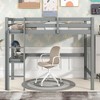 NicBex Twin Size Loft Bed with Desk Pine Bed Frame with Ladder and Full Length Guardrail, No Box Spring Required, Space Saving - 2 of 4
