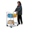 Safco 5235GR 26.75 in. x 18.75 in. x 38.5 in. 1 Shelf 1 Bin Dual-Purpose Wire Mail and Filing Cart - Metallic Gray - 3 of 3