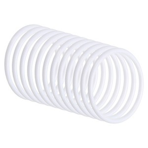 Unique Bargains Plastic Round Wreath Dream Catcher Rings White 12 Pcs - 1 of 4