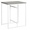 Vynxaria 32" Rectangular Counter Height Dining Table in Grey Laminate & White Metal - 4 of 4