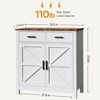 NicBex 31.5" Farmhouse 2-Door Sideboard,Kitchen Storage Cabinets with 2 Drawers and 2 Doors for Dining Room,White/Gray - 2 of 4