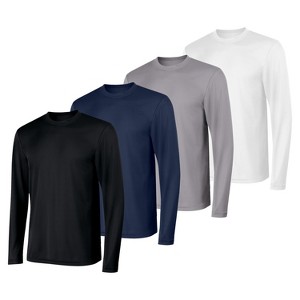 Hanes Sport Cool DRI Men's Performance Long Sleeve T-Shirt, Value 4-Pack - 1 of 4