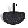 vidaXL Parasol Base Black Resin, Steel Heavy duty Parasol Base - 2 of 4