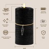 LumiPur 3.5"x7" Signature Natural Glow Halloween Flameless LED Wax Pillar Candle Black - 2 of 4