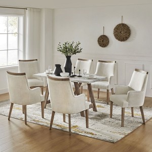 Dan Farmhouse Dining Chair with Solid Wood Natural Variation Set of 3|HULALA HOME - 1 of 4