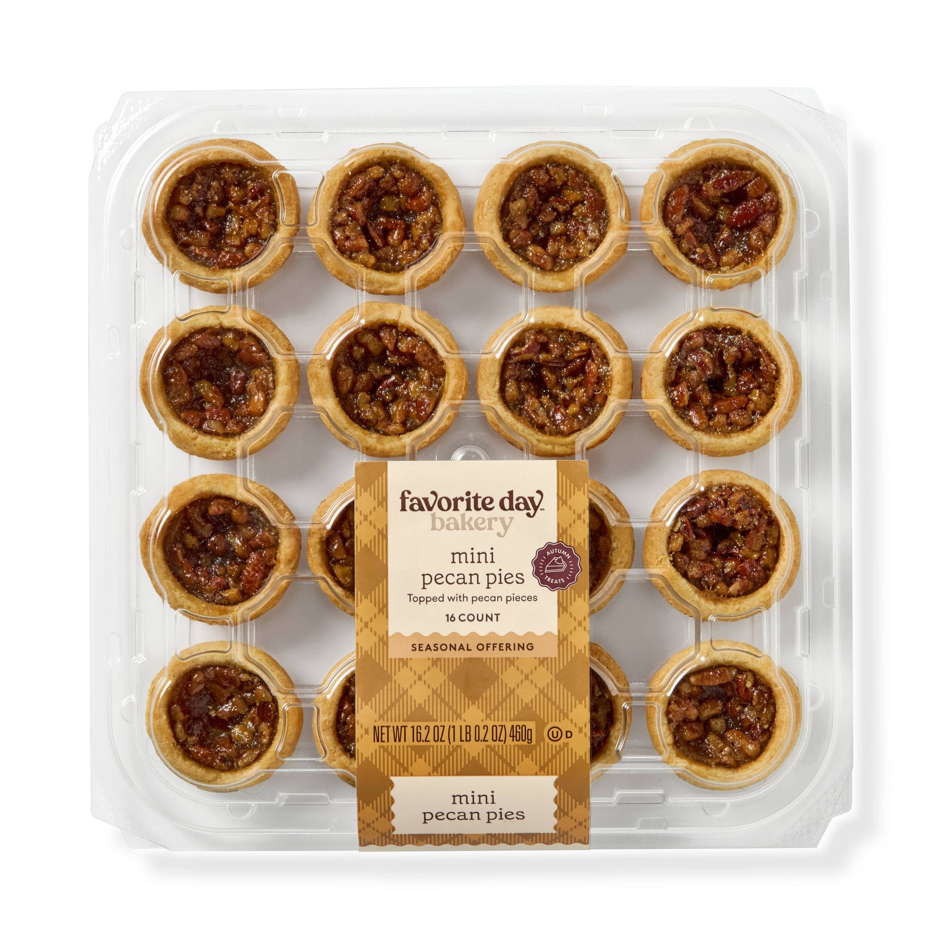 Harvest Mini Pecan Pie Platter - 16.2oz/16ct - Favorite Day™