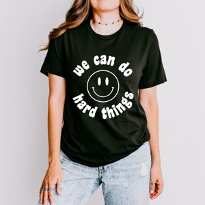 Simply Sage Market We Can Do Hard Things Smiley Face Short Sleeve Tee - 1 of 4