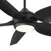 52" Casa Vieja Modern Industrial Indoor Outdoor Ceiling Fan with LED Light Remote Control Matte Black Damp Rated for Patio Exterior House Porch Gazebo - 3 of 4