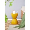 Vynxaria Mustard Yellow End Tables - Stylish Plastic Side Stool - 3 of 4