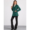 INSPIRE CHIC Women's Double Breasted Work Office Elegant Winter Notched Collar Coat - 3 of 4