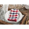 4pk Cotton Gingham Table Napkins - Saro Lifestyle: Classic Check Pattern, 20"x20", Off-White, Machine Washable, Kitchen Textiles - 4 of 4