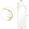 Beautyolove 48"L x 16"W Arched Mirror with Hanging Leather Strap Full - 2 of 4