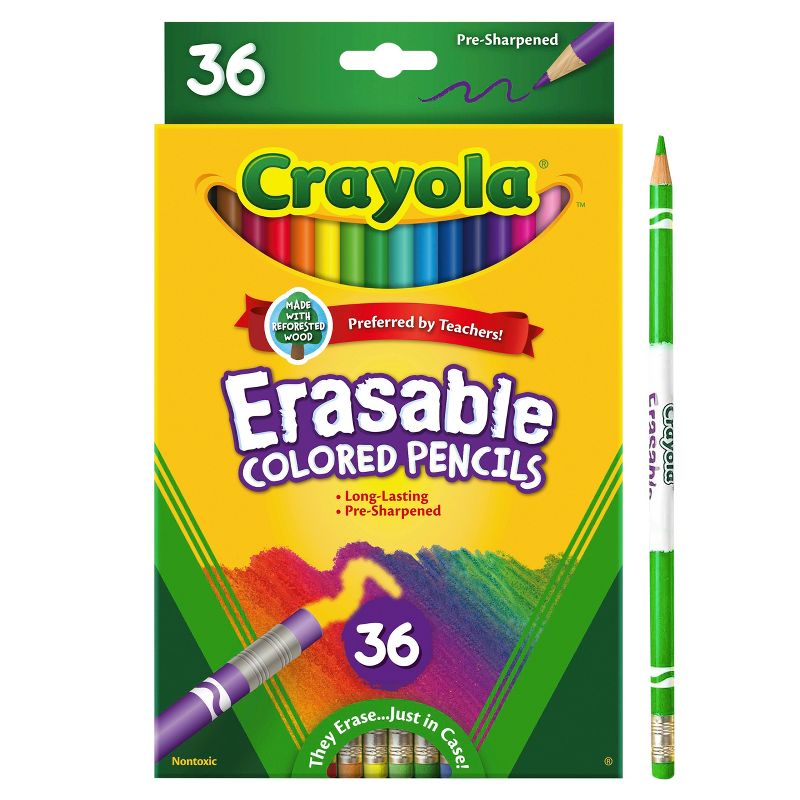 Crayola Erasable Colored Pencils, Assorted Colors, set of 36, 2 of 6